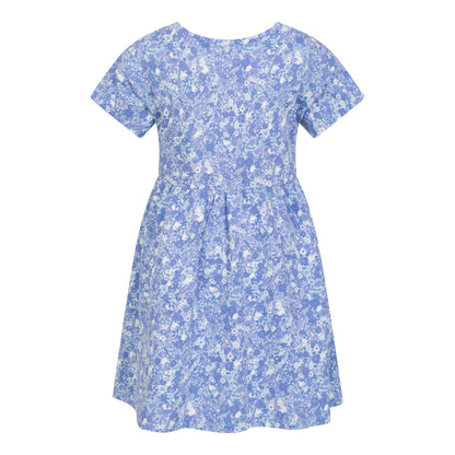 Blue - Back - Mountain Warehouse Childrens-Kids Essentials Lora Floral Casual Dress