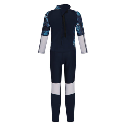Blue - Back - Mountain Warehouse Childrens-Kids Full Wetsuit