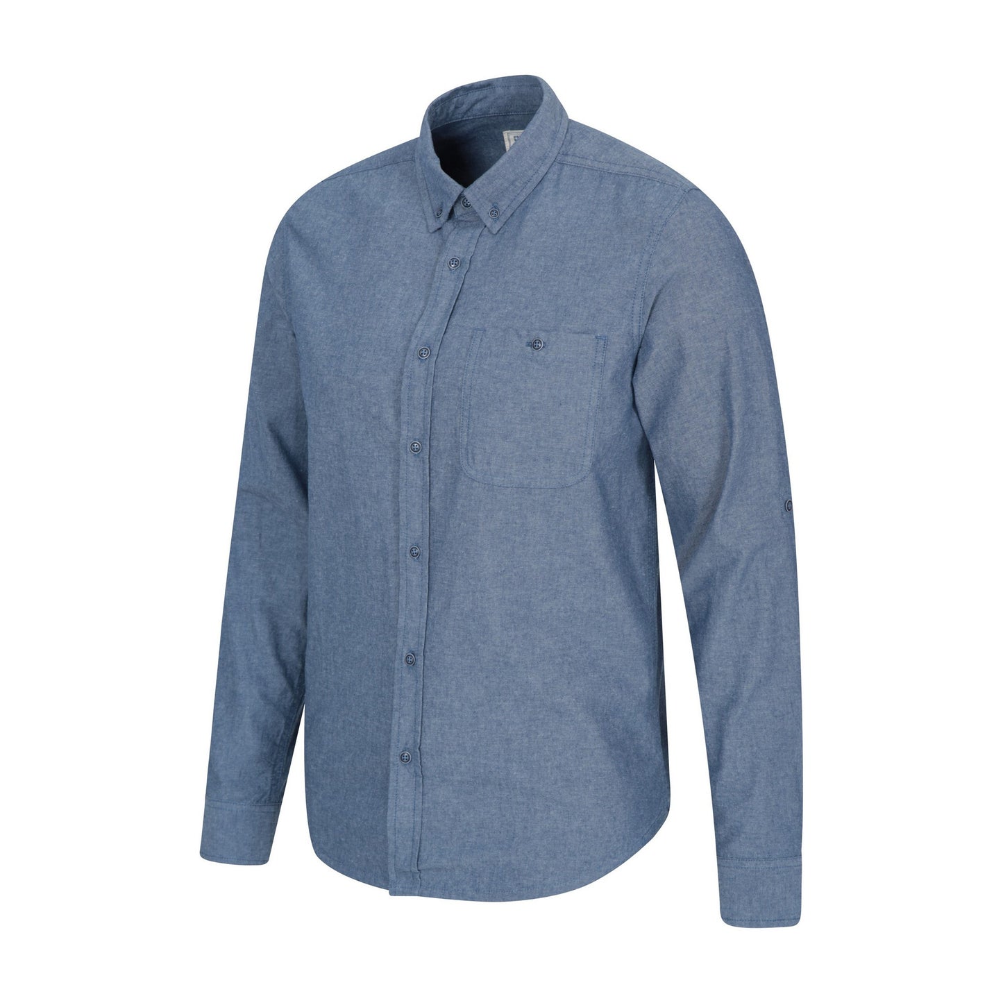 Denim - Side - Mountain Warehouse Mens Driftwood Chambray Organic Shirt