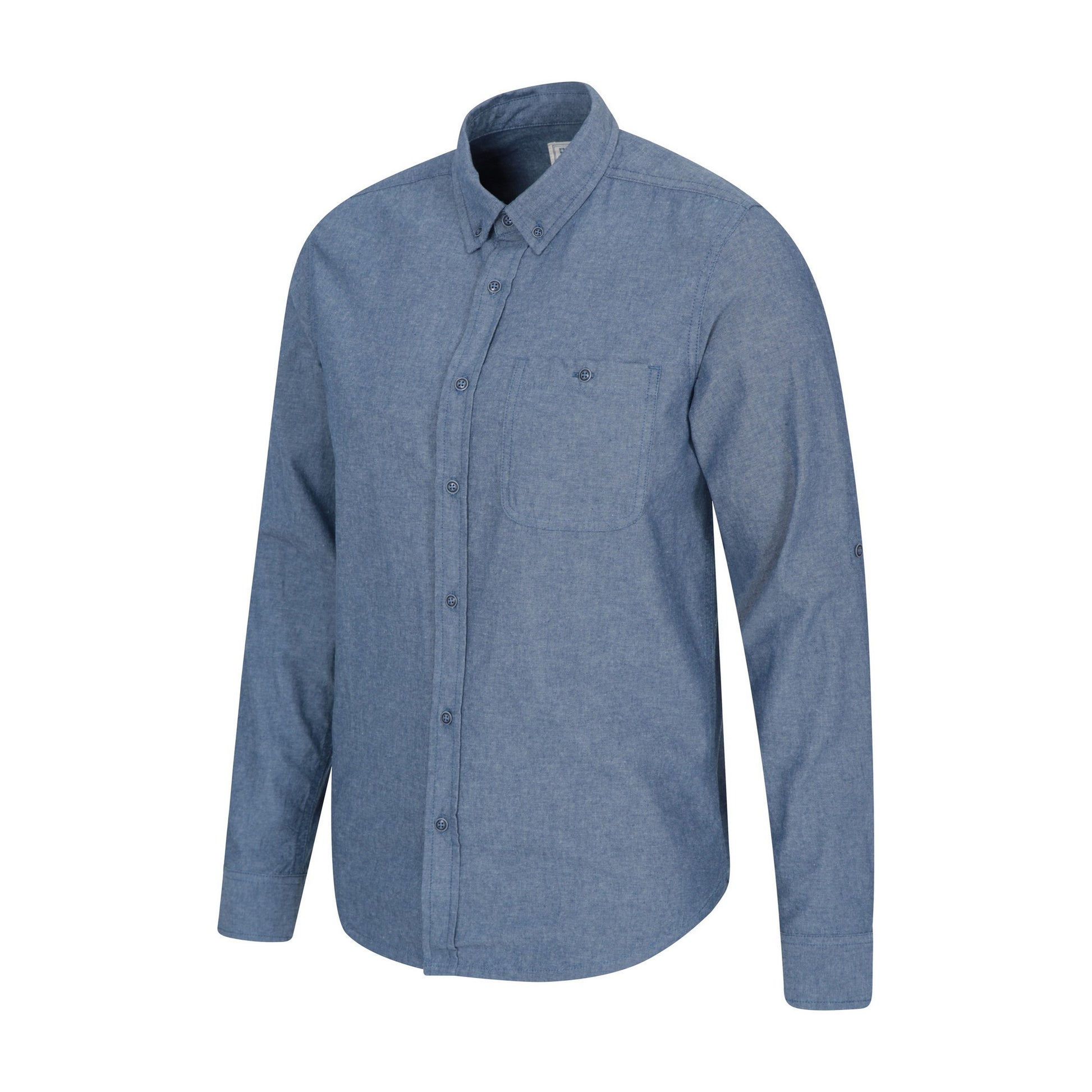 Denim - Side - Mountain Warehouse Mens Driftwood Chambray Organic Shirt