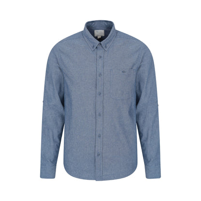 Denim - Front - Mountain Warehouse Mens Driftwood Chambray Organic Shirt