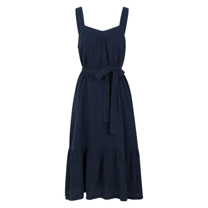 Navy - Front - Mountain Warehouse Womens-Ladies Hawaii Strappy Waist Tie Summer Dress
