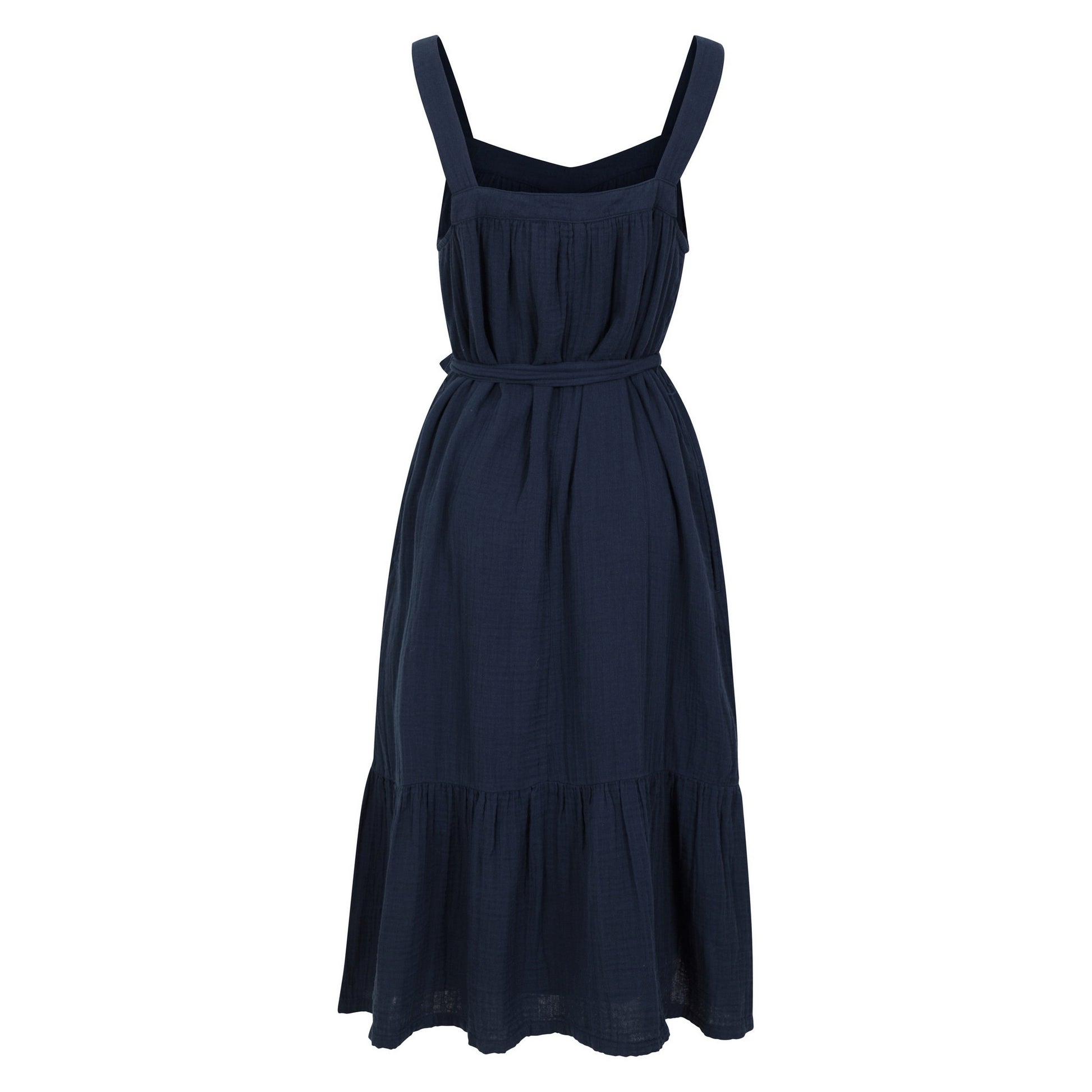 Navy - Back - Mountain Warehouse Womens-Ladies Hawaii Strappy Waist Tie Summer Dress