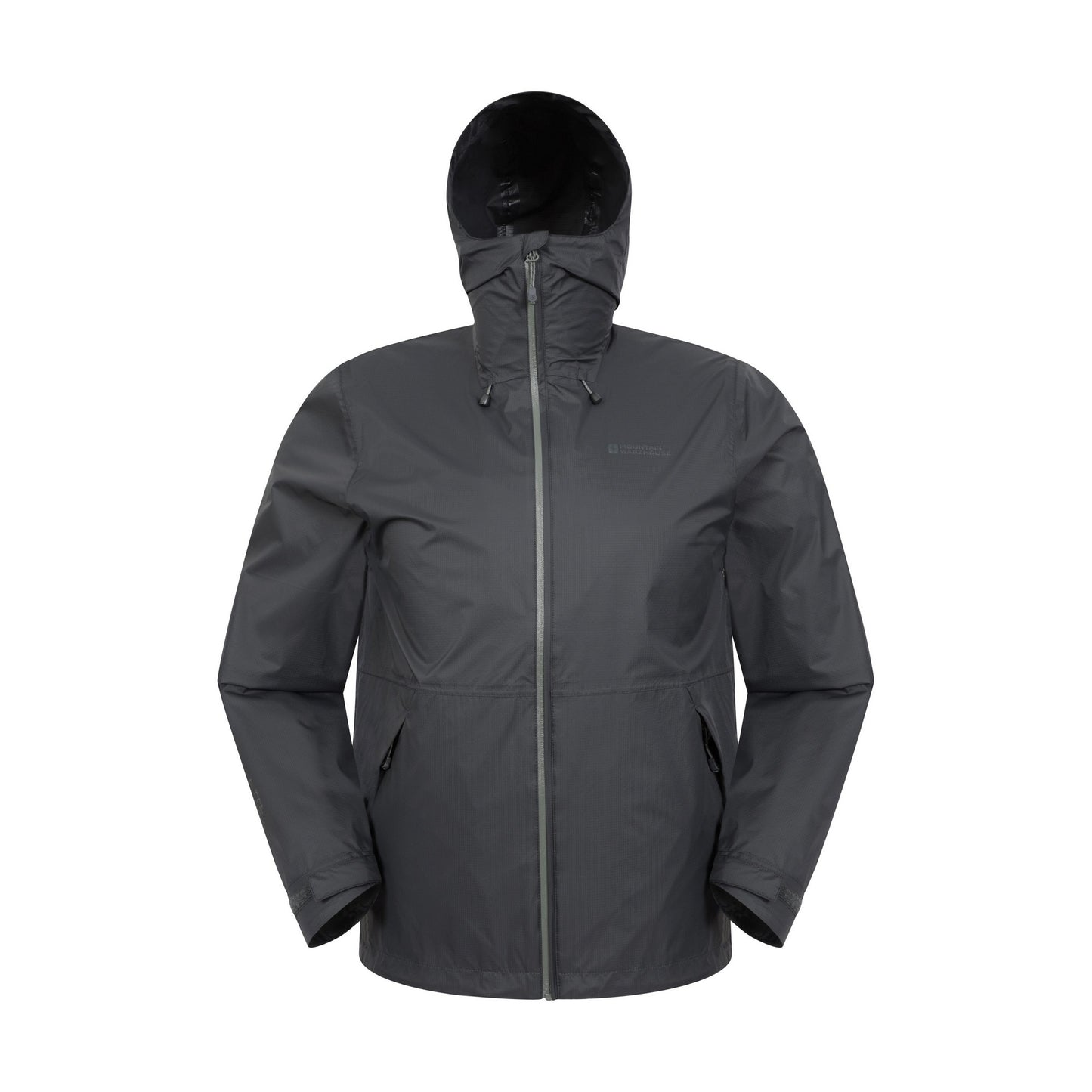 Dark Grey - Front - Mountain Warehouse Mens Packaway Waterproof Jacket
