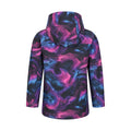 Magenta Purple - Back - Mountain Warehouse Childrens-Kids Exodus II Marble Effect Water Resistant Soft Shell Jacket