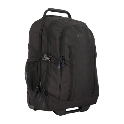 Black - Side - Mountain Warehouse Hybrid Wheel Backpack