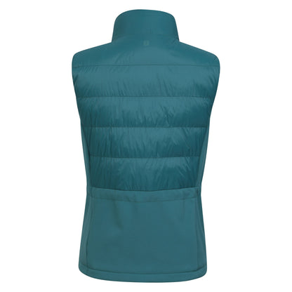Teal - Back - Mountain Warehouse Womens-Ladies Turbine Hybrid Gilet