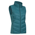 Teal - Side - Mountain Warehouse Womens-Ladies Turbine Hybrid Gilet