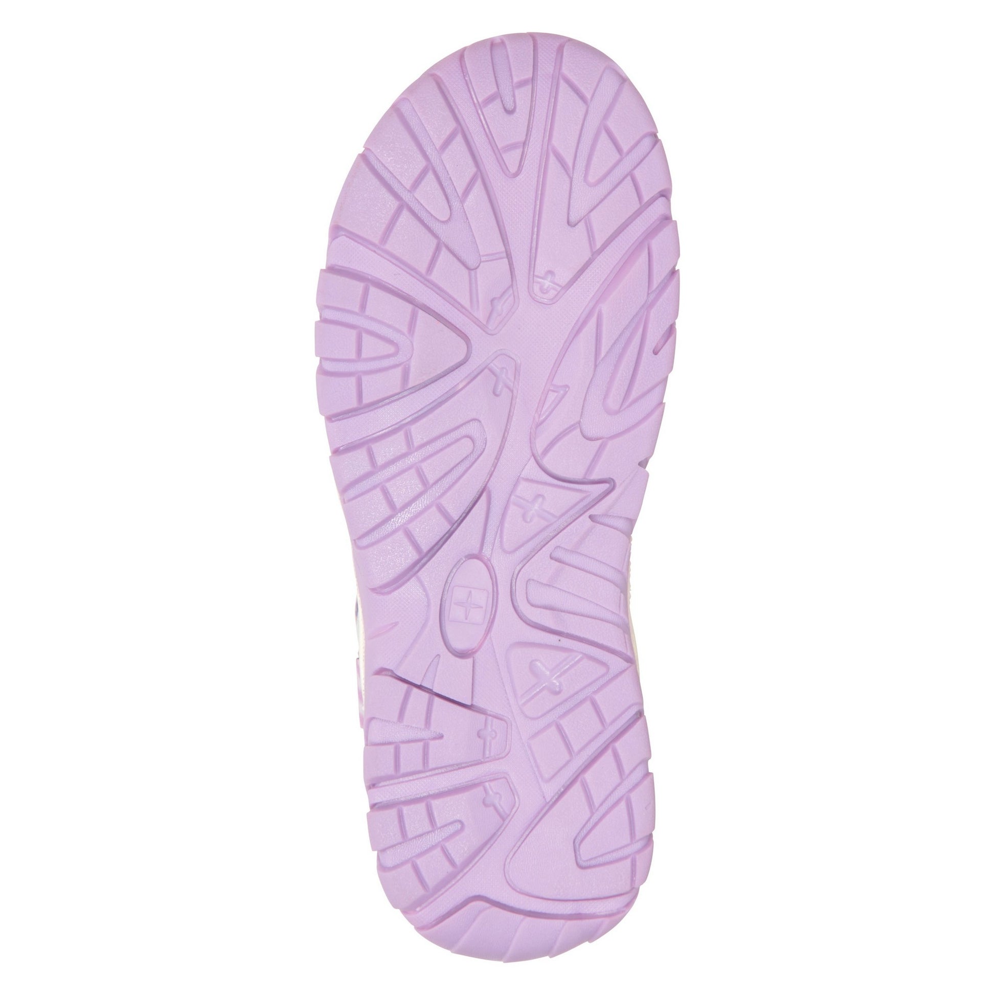 Purple - Close up - Mountain Warehouse Childrens-Kids Tonal Stripe 3 Touch Fastening Strap Sandals