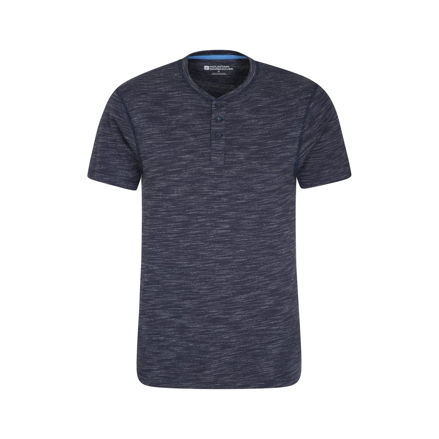 Navy - Front - Mountain Warehouse Mens Henley T-Shirt
