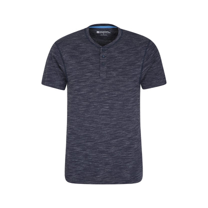 Navy - Front - Mountain Warehouse Mens Henley T-Shirt