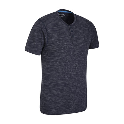 Navy - Back - Mountain Warehouse Mens Henley T-Shirt