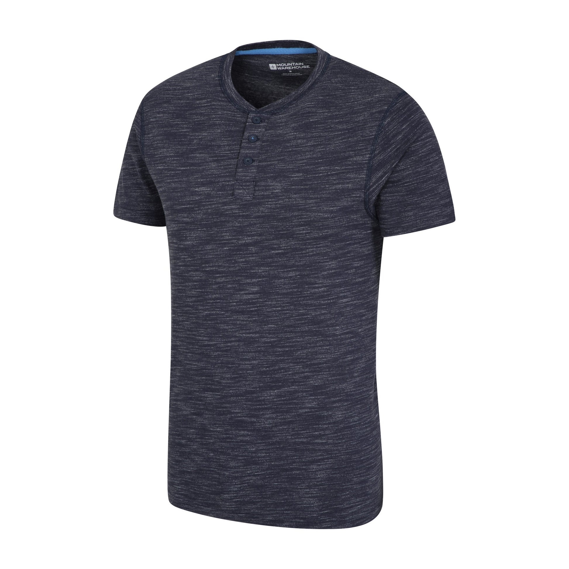 Navy - Side - Mountain Warehouse Mens Henley T-Shirt