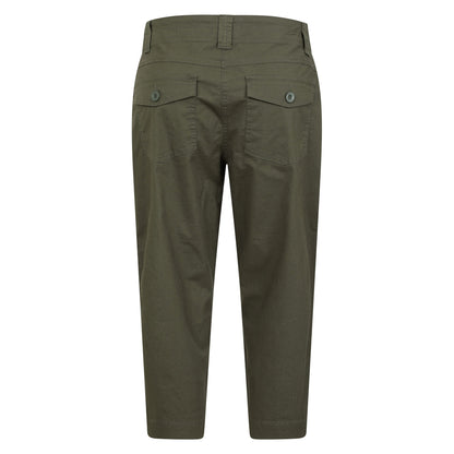 Khaki Green - Back - Mountain Warehouse Womens-Ladies Coastal Stretch Capri