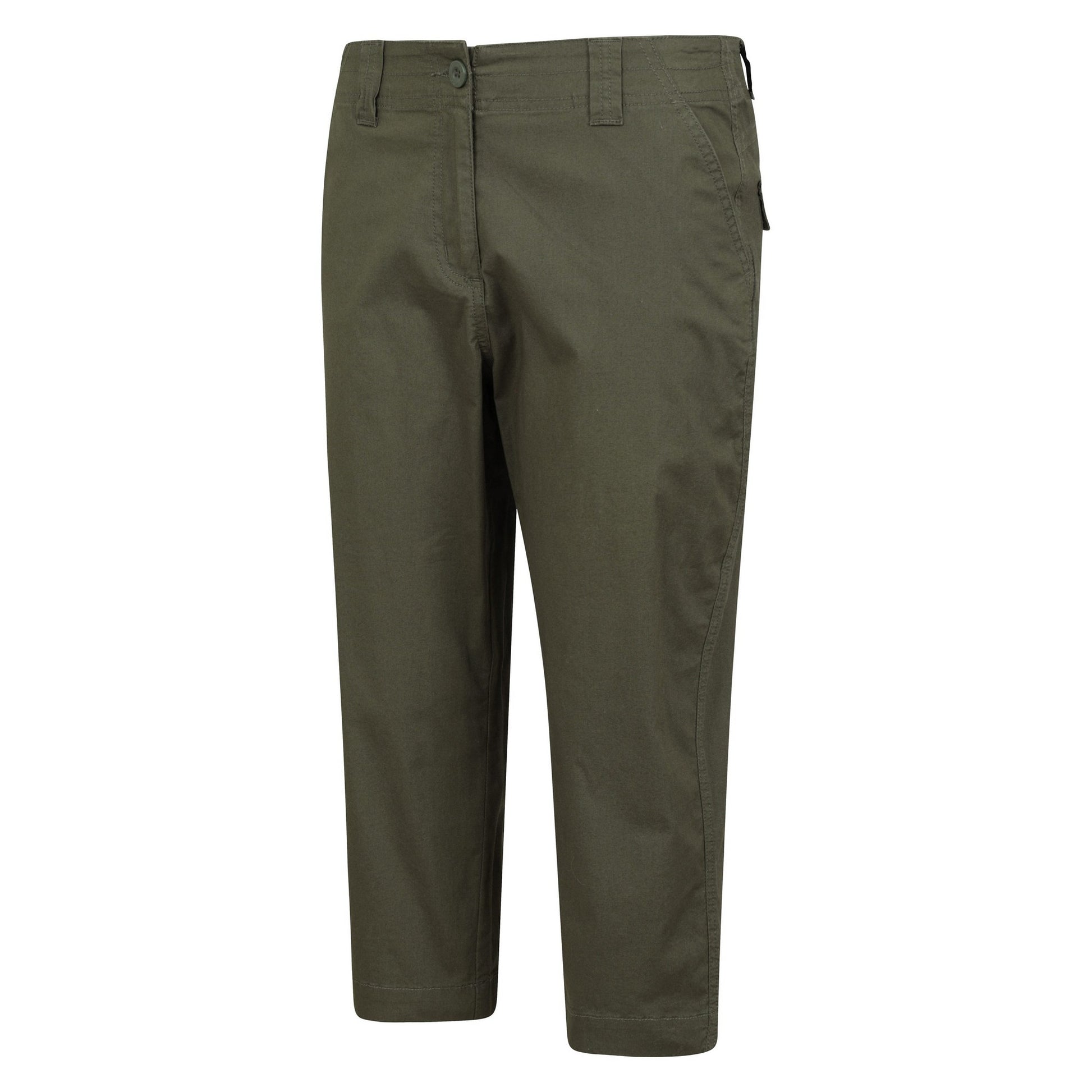 Khaki Green - Side - Mountain Warehouse Womens-Ladies Coastal Stretch Capri