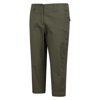 Khaki Green - Side - Mountain Warehouse Womens-Ladies Coastal Stretch Capri