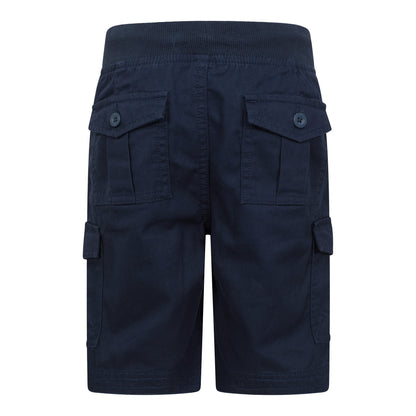 Navy - Back - Mountain Warehouse Childrens-Kids Pull-On Cargo Shorts