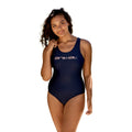 Navy - Side - Animal Womens-Ladies Zaley Core One Piece Swimsuit