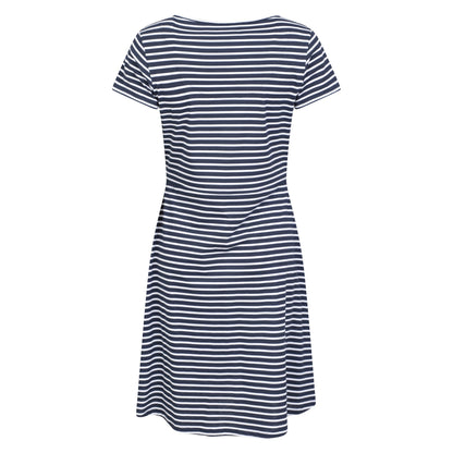 Blue - Back - Mountain Warehouse Womens-Ladies Essentials Lora Stripe Skater Dress