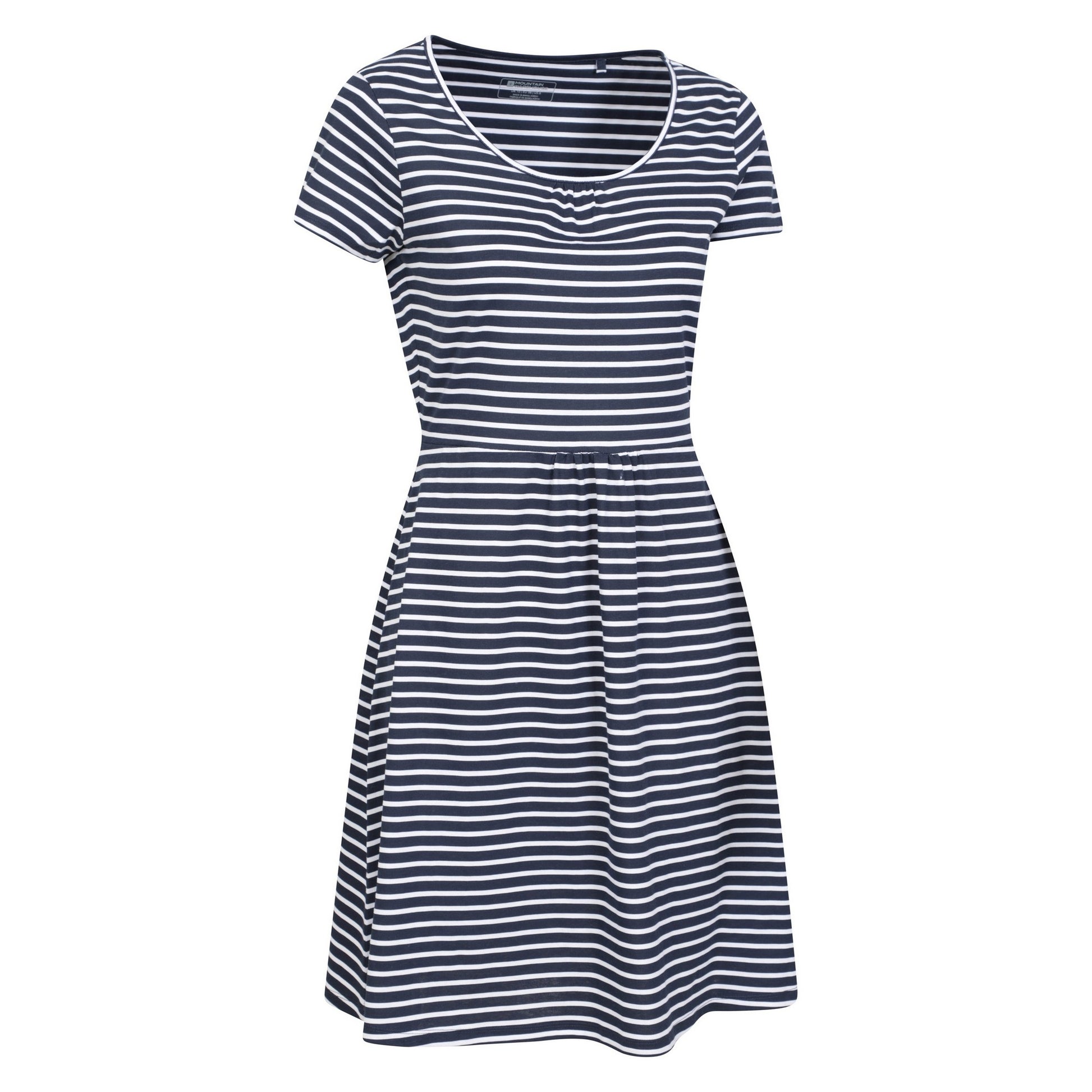 Blue - Side - Mountain Warehouse Womens-Ladies Essentials Lora Stripe Skater Dress