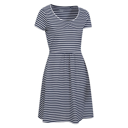 Blue - Side - Mountain Warehouse Womens-Ladies Essentials Lora Stripe Skater Dress
