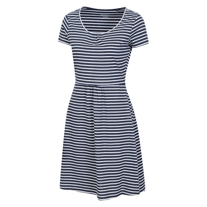Blue - Lifestyle - Mountain Warehouse Womens-Ladies Essentials Lora Stripe Skater Dress