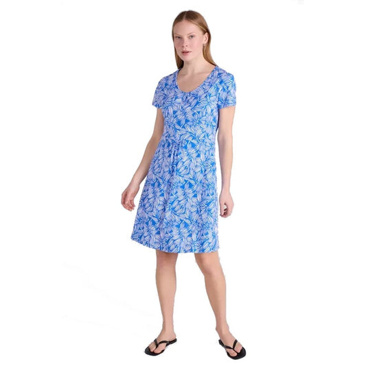 Blue - Front - Mountain Warehouse Womens-Ladies Essentials Lora Stripe Skater Dress