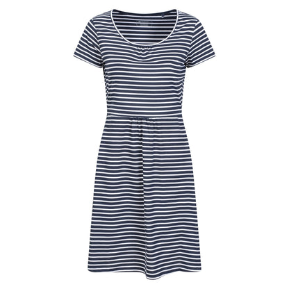 Blue - Front - Mountain Warehouse Womens-Ladies Essentials Lora Stripe Skater Dress