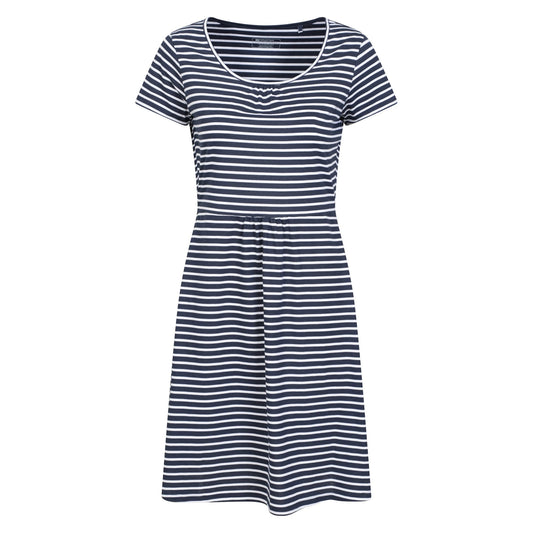 Blue - Front - Mountain Warehouse Womens-Ladies Essentials Lora Stripe Skater Dress