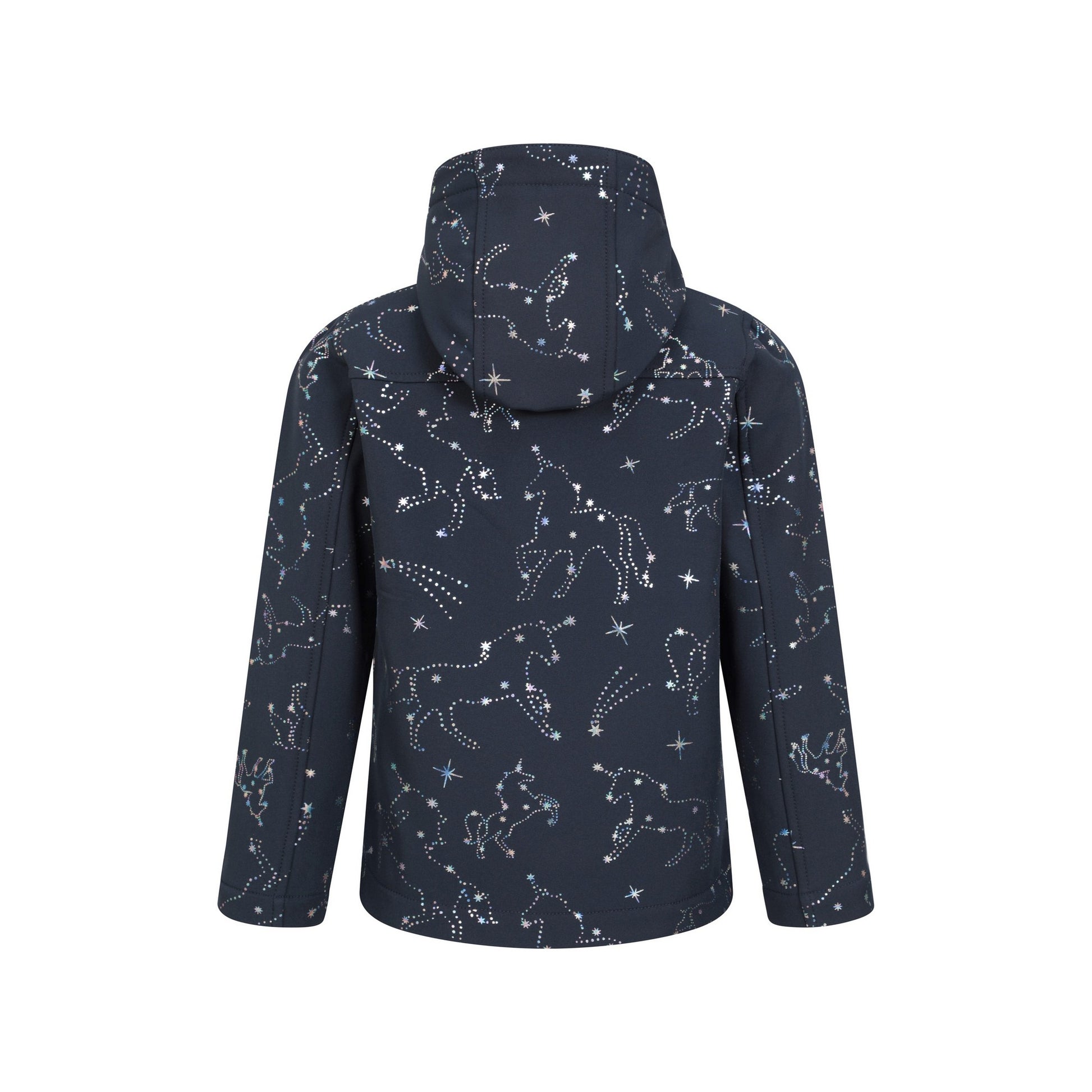Black - Back - Mountain Warehouse Childrens-Kids Exodus II Unicorn Water Resistant Soft Shell Jacket