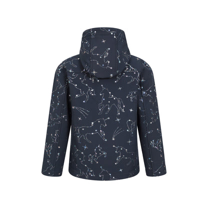 Black - Back - Mountain Warehouse Childrens-Kids Exodus II Unicorn Water Resistant Soft Shell Jacket
