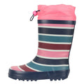 Pink - Lifestyle - Mountain Warehouse Childrens-Kids Rainbow Striped Wellington Boots