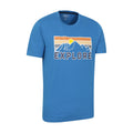 Blue - Back - Mountain Warehouse Mens Explore Organic T-Shirt