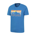 Blue - Side - Mountain Warehouse Mens Explore Organic T-Shirt