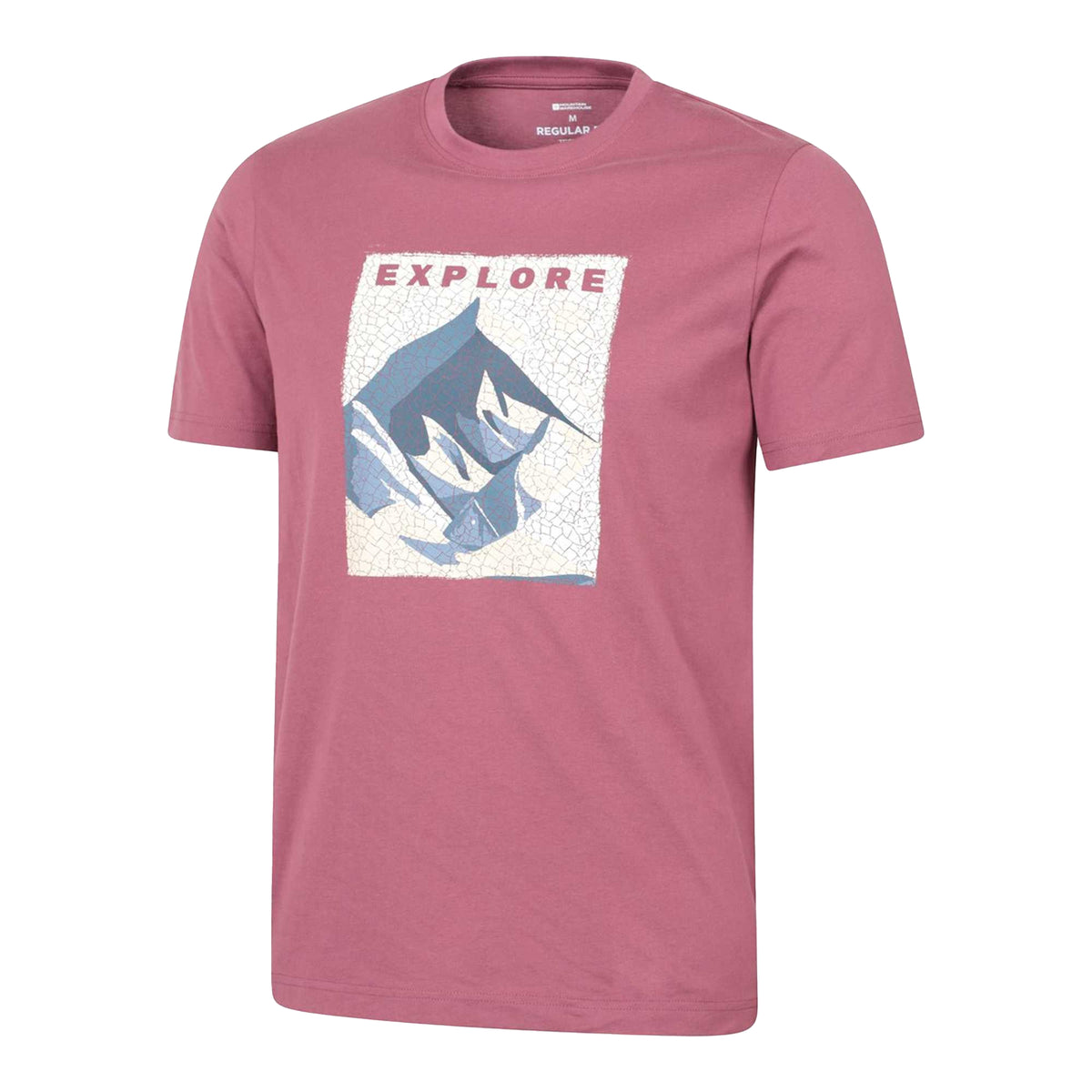 Dark Pink - Side - Mountain Warehouse Mens Explore Organic T-Shirt
