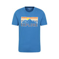 Blue - Front - Mountain Warehouse Mens Explore Organic T-Shirt