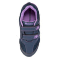 Purple-Navy - Pack Shot - Mountain Warehouse Childrens-Kids Light Up Trainers