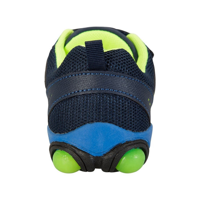 Navy-Lime Green - Side - Mountain Warehouse Childrens-Kids Light Up Trainers