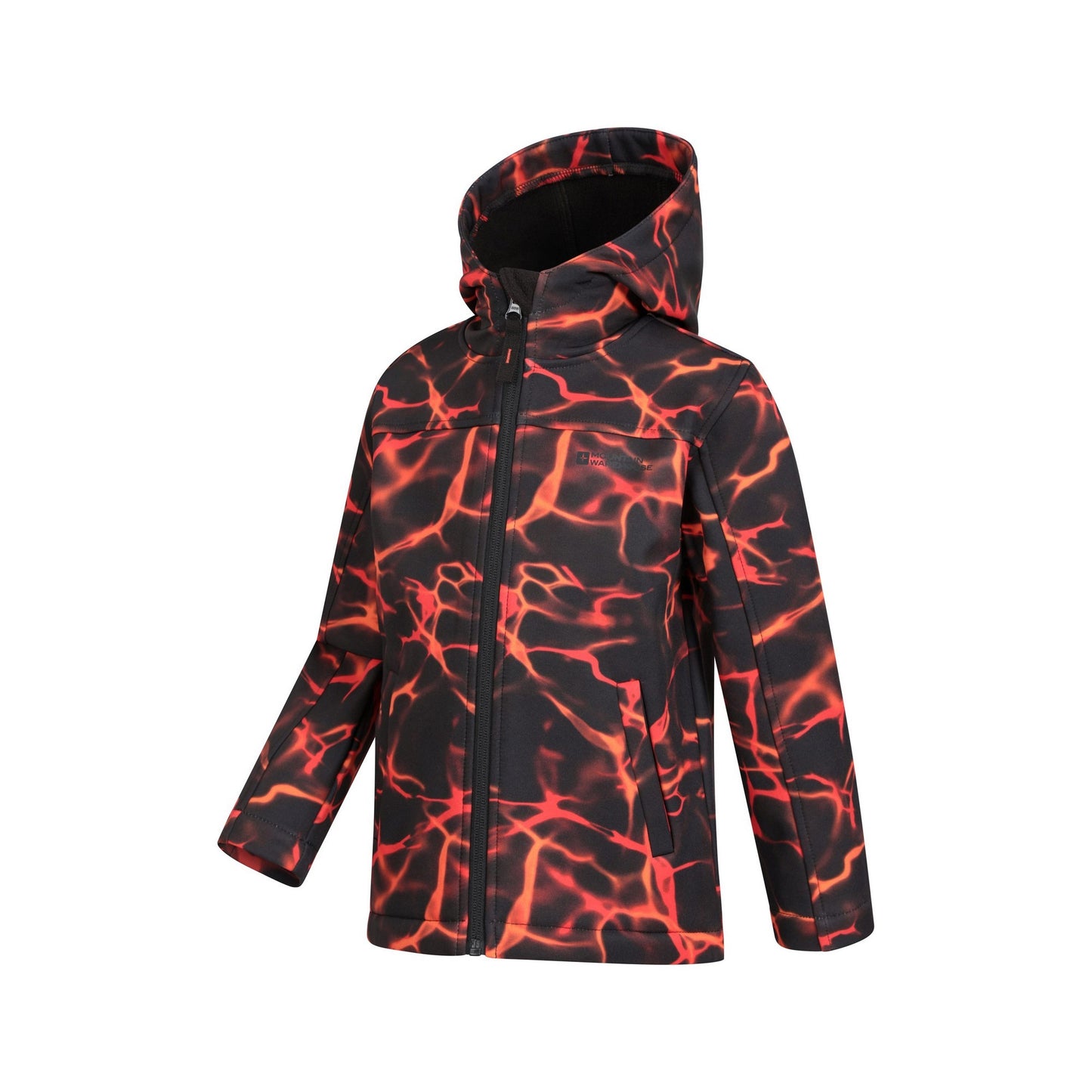 Rust-Black - Lifestyle - Mountain Warehouse Childrens-Kids Exodus II Ripple Water Resistant Soft Shell Jacket