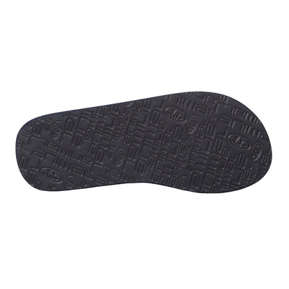 Navy - Side - Animal Womens-Ladies Marti Recycled Flip Flops