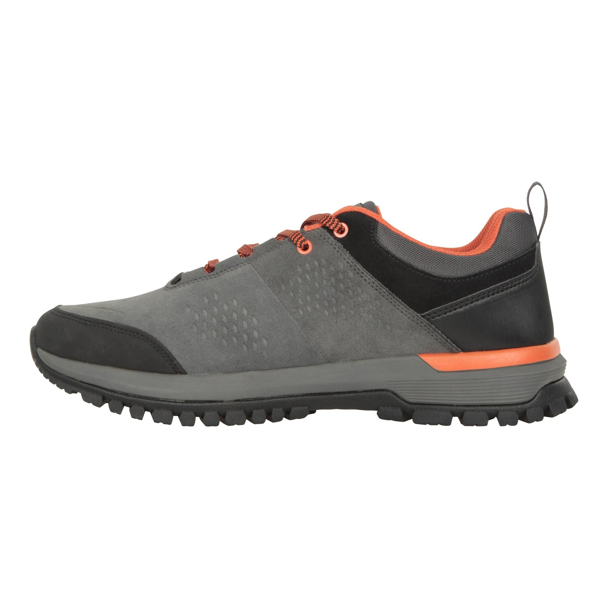 Grey - Side - Mountain Warehouse Mens Cedar Cow Suede Waterproof Walking Shoes