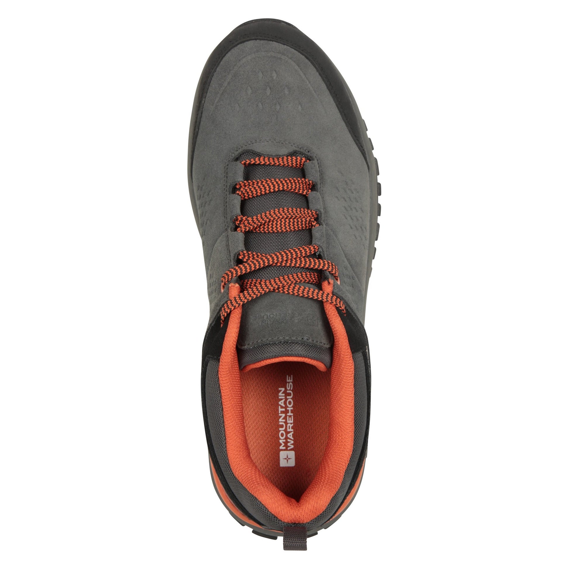 Grey - Pack Shot - Mountain Warehouse Mens Cedar Cow Suede Waterproof Walking Shoes