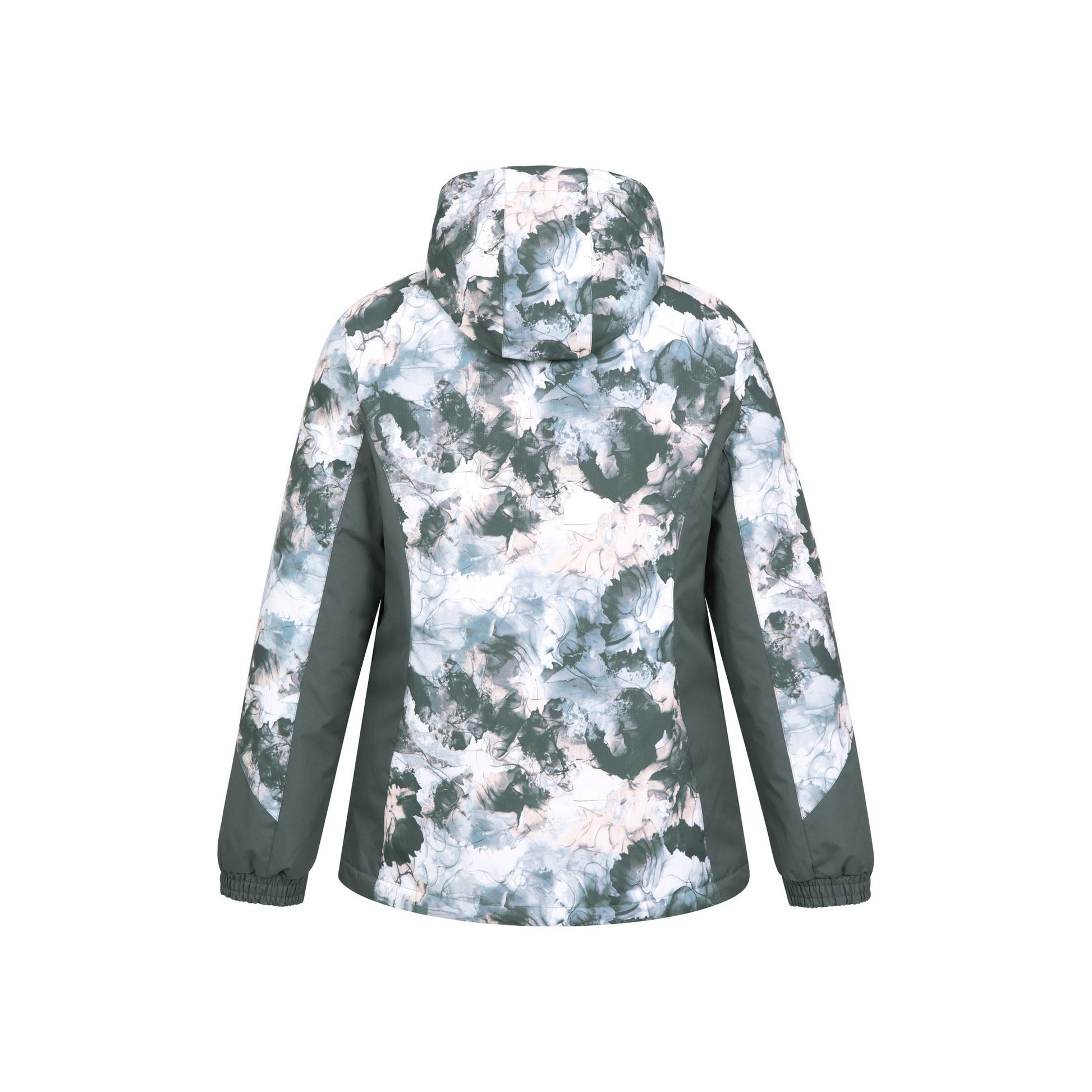 Khaki Green - Back - Mountain Warehouse Womens-Ladies Dawn II Printed Ski Jacket