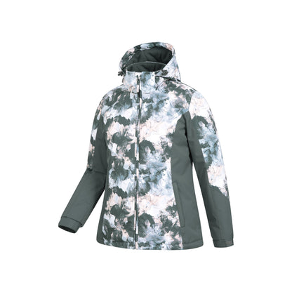 Khaki Green - Lifestyle - Mountain Warehouse Womens-Ladies Dawn II Printed Ski Jacket