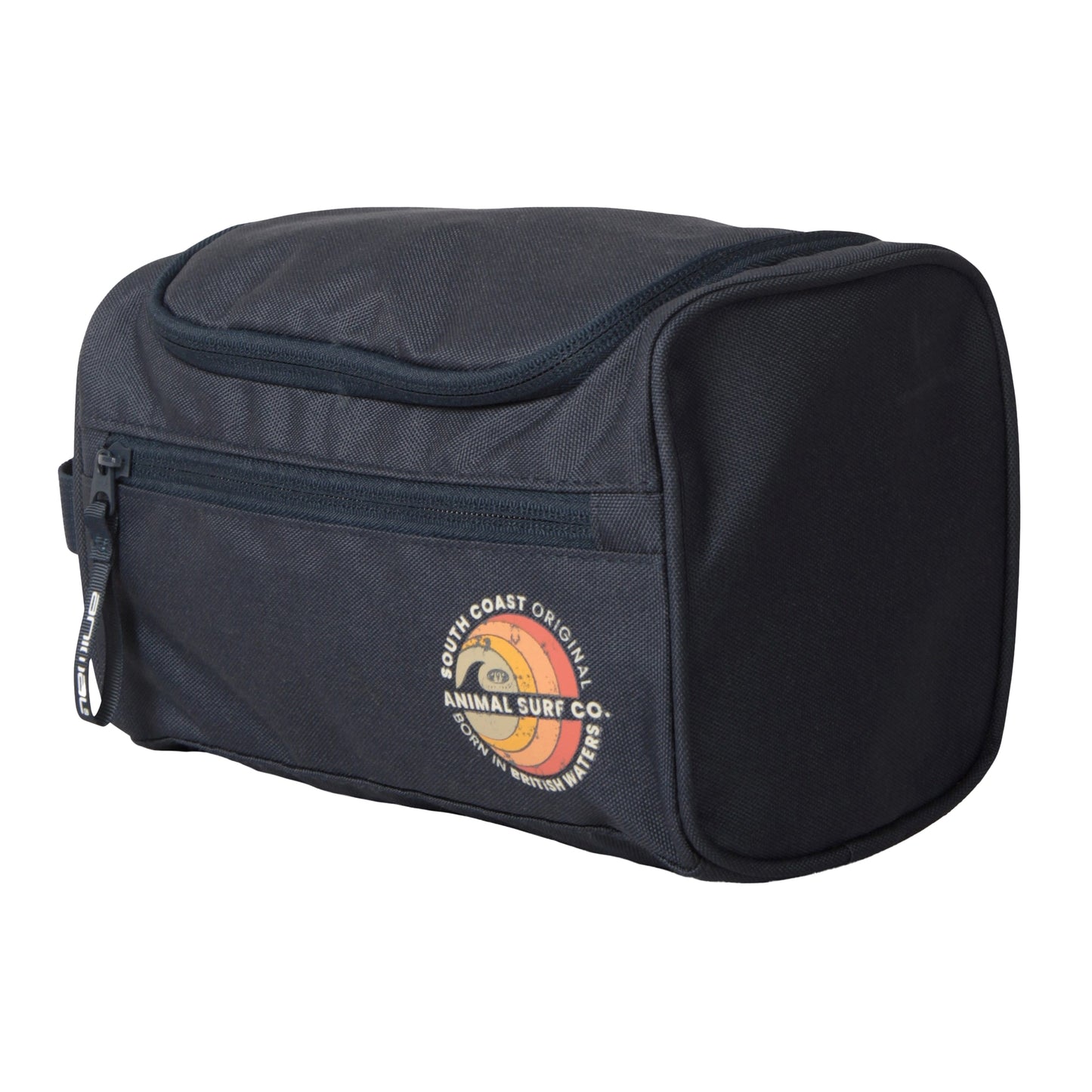 Navy - Side - Animal Printed Recycled Toiletry Bag