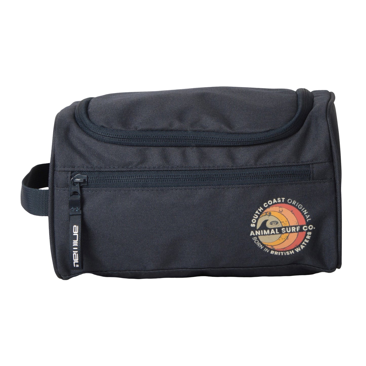 Navy - Front - Animal Printed Recycled Toiletry Bag