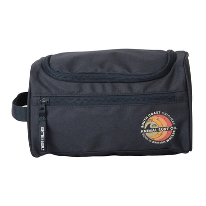 Navy - Front - Animal Printed Recycled Toiletry Bag