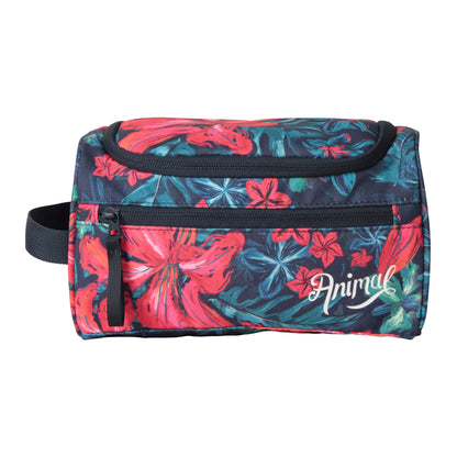 Fiery Coral - Front - Animal Tropical Recycled Toiletry Bag