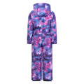 Space Pink - Back - Mountain Warehouse Childrens-Kids Cloud Print Waterproof All In One Snowsuit