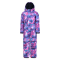 Space Pink - Front - Mountain Warehouse Childrens-Kids Cloud Print Waterproof All In One Snowsuit